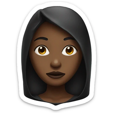 Black girl wearing the mask from the scream movie  sticker
