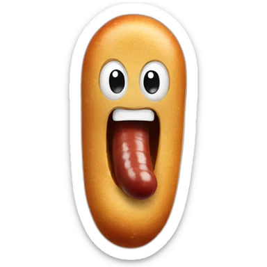 having a saussage in mouth sticker