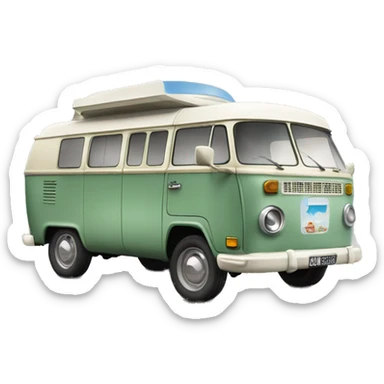 Vintage camper van sticker