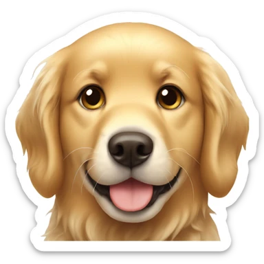 Cute golden retriever sticker