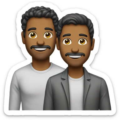 Dos mejores amigos hombres  sticker