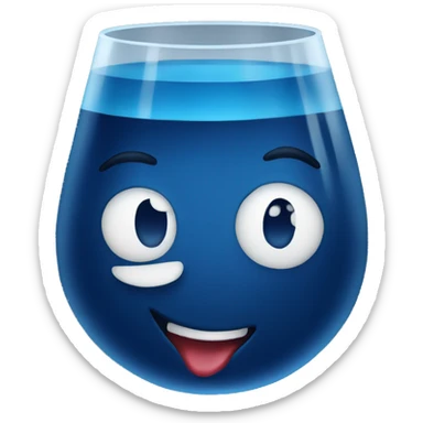 dark blue drink sticker