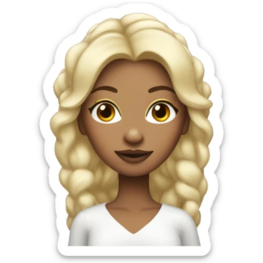 Reindeer woman blonde  sticker