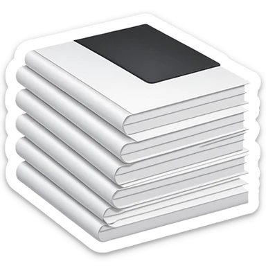 white stationery sticker