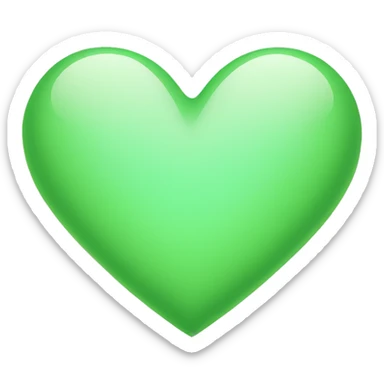 Light green heart  sticker