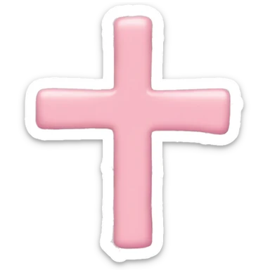 Cross with pink flowers rapped around it sticker