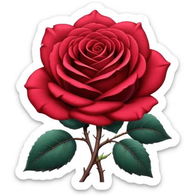 black rose, without green leaves, just flower sticker