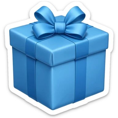 Blue present sticker