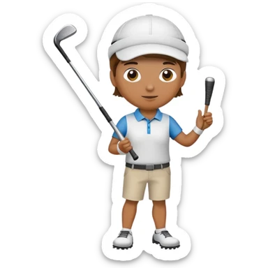 Golfing sticker