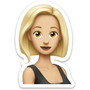 Angelina joli avec un carré blonc sticker