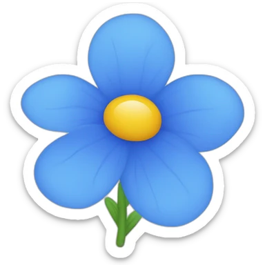 Blue flower with text “RusVisc” sticker