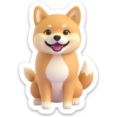 shiba inu happy sticker