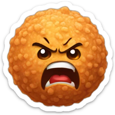 Laddu with anger  sticker