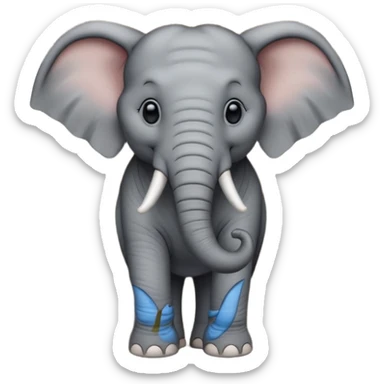 elephant and  adoor sticker