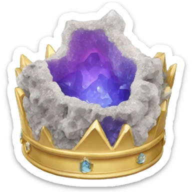 crystal geode crown sticker