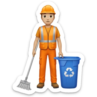 waste-management, safety vest, trash picker, cleaning up trash, full body sticker