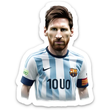 Lionel messi as a ghost sticker