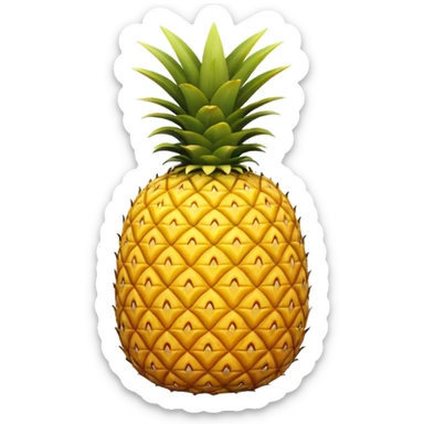 Upside down pineapple with no background.  Flip the pineapple upsided sticker