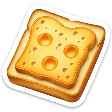 Closed cheese toast without a face sticker