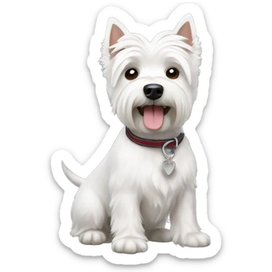 a westie dog sticker
