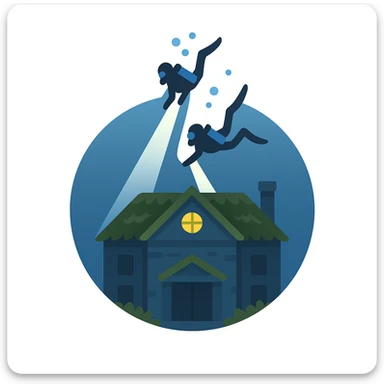 an emoji that symbolizes this movie the deep house sticker