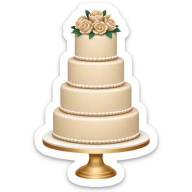 Beige Wedding cake sticker