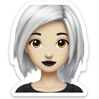 Cute Gothic Emo Lady sticker