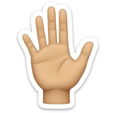 Make a solid “L” with fingers sticker