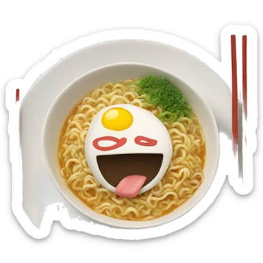 buldak ramen on the plate sticker