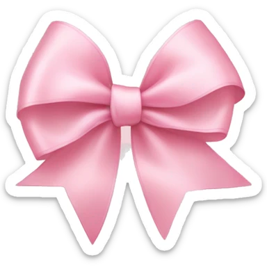 light pink ribbon bow sticker