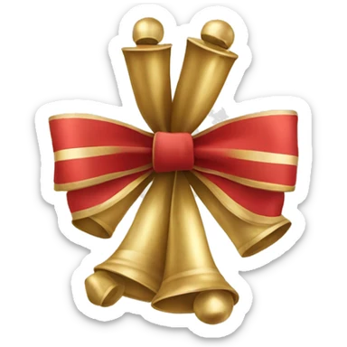 Bow with Christmas bells sticker