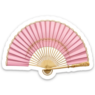 regency pink fan sticker