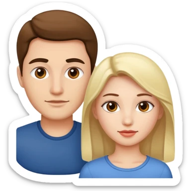 Naked woman and men whit sticker