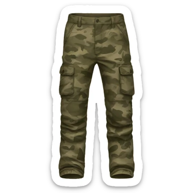 a pair of khaki camo cargo pants sticker