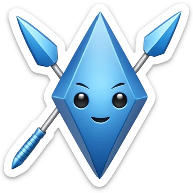 cible fléchette bleu sticker