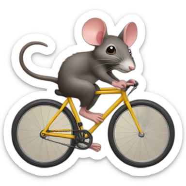 RATÓN EN BICICLETA sticker