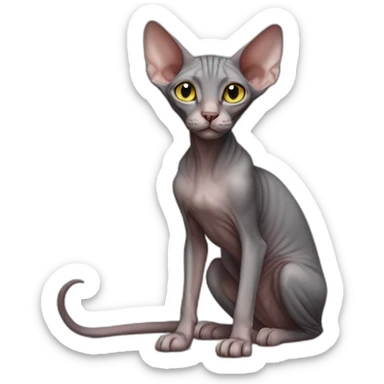 don sphinx cat full body sticker