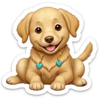 Labrador in playful pose sticker