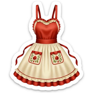 fancy kitchen apron  sticker