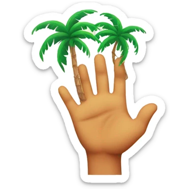 Palm on indian flag sticker