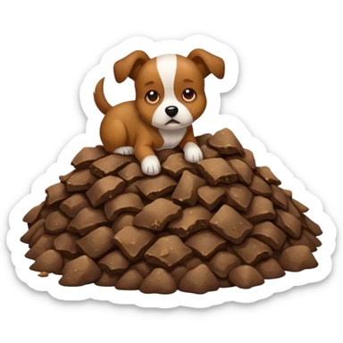 A dog pooping a shit sticker