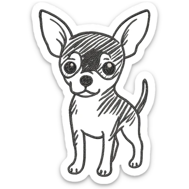 black and tan chihuahua sticker