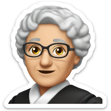 Een oma met zwarte huids kleur die de vlag van Turkije vast houdt sticker