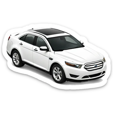 White ford Taurus limited  sticker