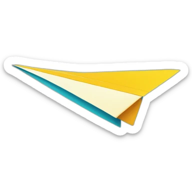 A-Paper-Airplane-in-pop-art-style sticker