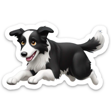 Border collie jumping over anvil sticker