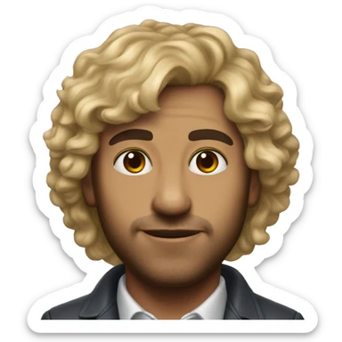 A realistic portrait of Eloy Casagrande sticker