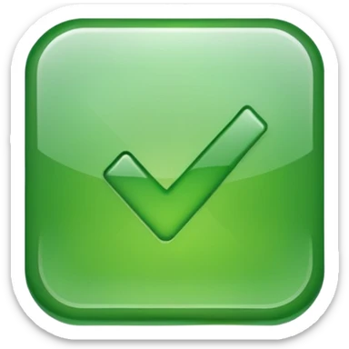 check mark button green square sticker
