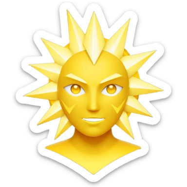 spark icon, faceless sticker