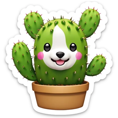 toki doki cactus dog sticker